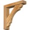 Ekena Millwork Olympic Block Rough Sawn Bracket w/ Offset Brace, Western Red Cedar, 4"W x 18"D x 18"H BKT0402X18X18OLY05RWR - alternate 1